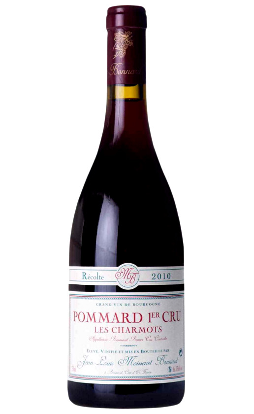Wine Moissenet Bonnard Pommard 1 Er Cru Les Charmots 2010