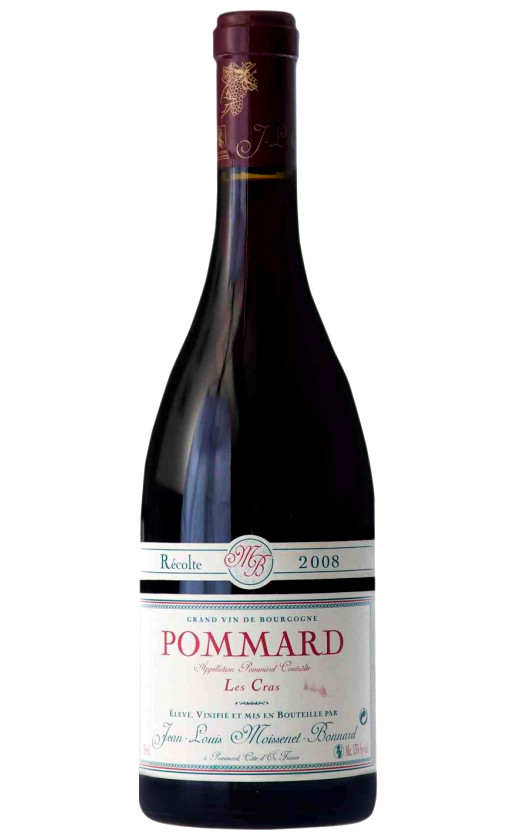 Wine Moissenet Bonnard Pommard Les Cras 2008
