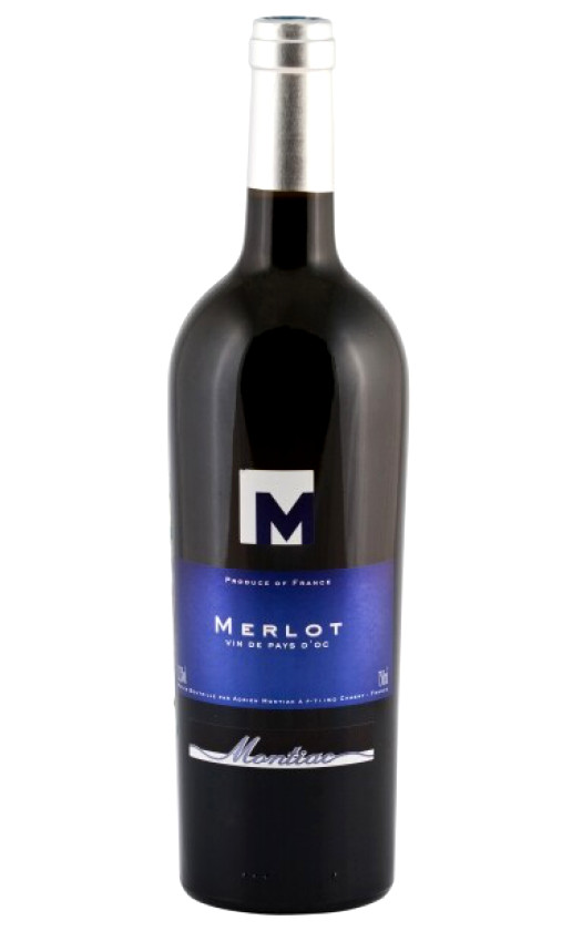 Wine Montiac Merlot Vin De Pays Doc 2012