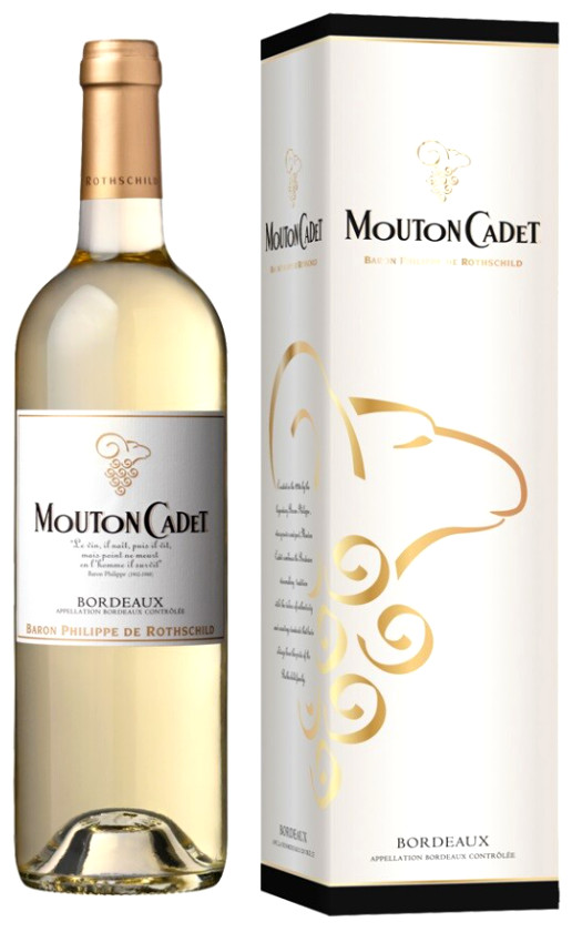 Вино Mouton Cadet Bordeaux Blanc 2013 gift box
