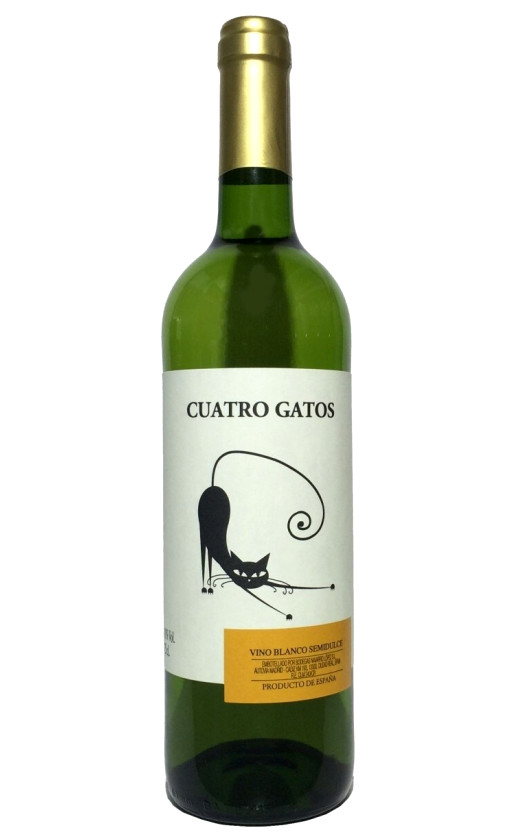 Wine Navarro Lopez Cuatro Gatos Blanco Semidulce
