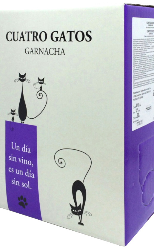 Wine Navarro Lopez Cuatro Gatos Garnacha Tinto Semiseco Bag In Box