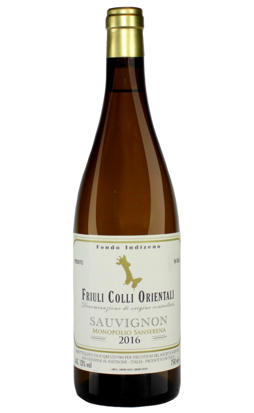 Wine Nec Otium Monopolio Sanserena Sauvignon Blanc Friuli Colli Orientali 2016