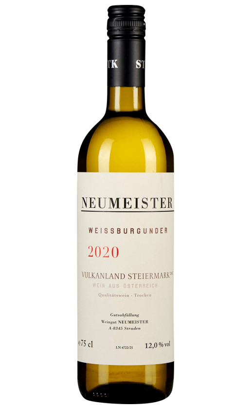 Wine Neumeister Weissburgunder Vulkanland Steiermark 2020