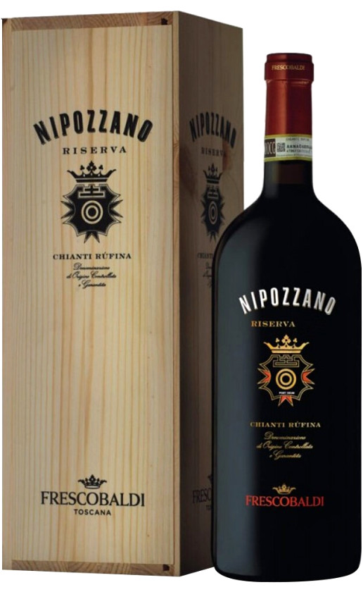Wine Nipozzano Chianti Rufina Riserva 2017 Wooden Box