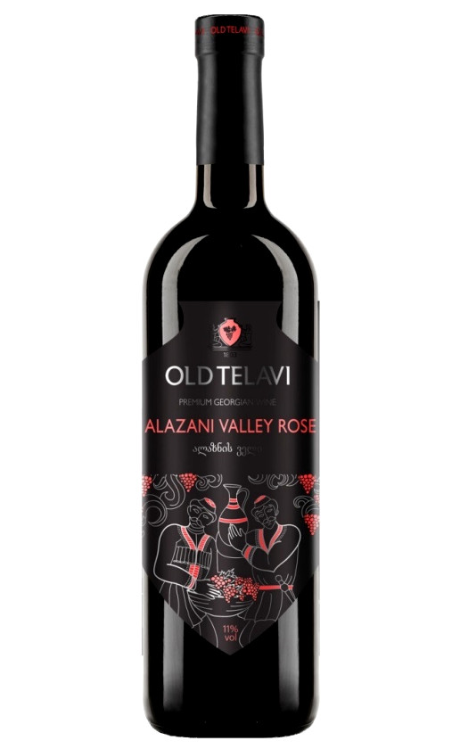 Wine Old Telavi Alazani Valley Rose Semi Sweet