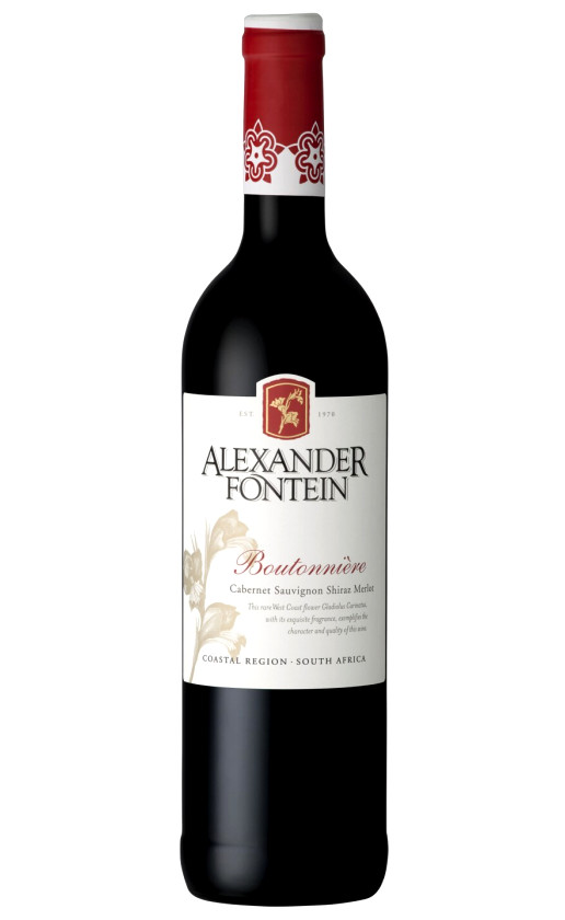Wine Ormonde Alexanderfontein Boutonniere Red 2015