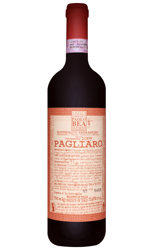 Вино Paolo Bea Vigna Pagliaro Sagrantino di Montefalco 2009