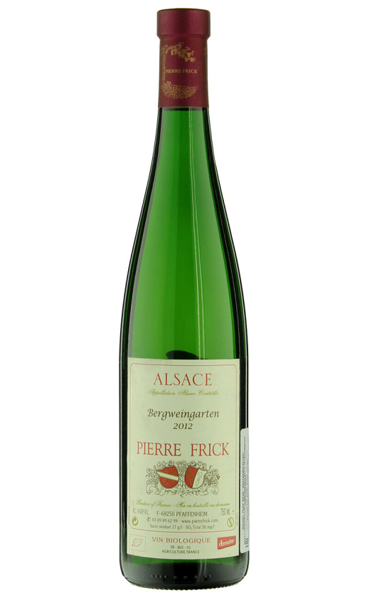 Wine Pierre Frick Bergweingarten Alsace 2012