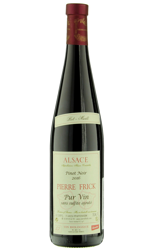 Вино Pierre Frick Pinot Noir Rot-Murle Alsace 2016