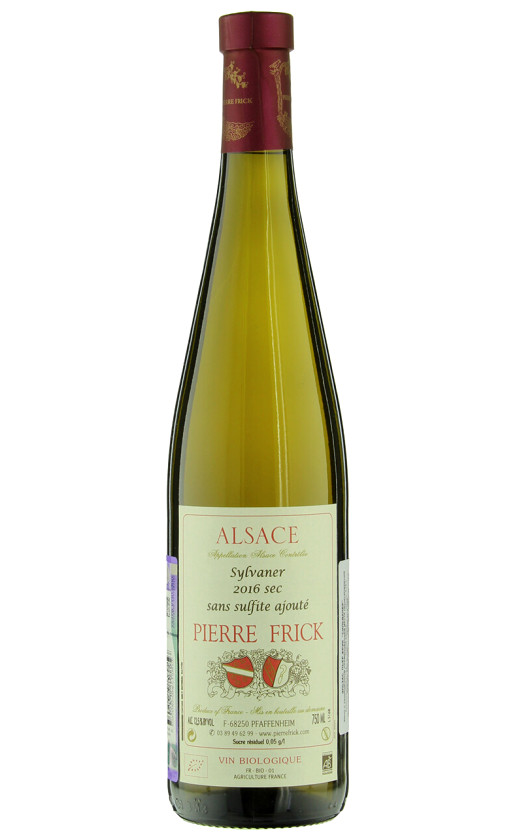 Wine Pierre Frick Sylvaner Alsace 2016