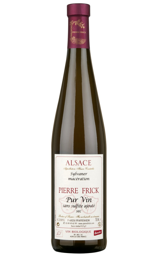 Wine Pierre Frick Sylvaner Maceration Alsace 2018