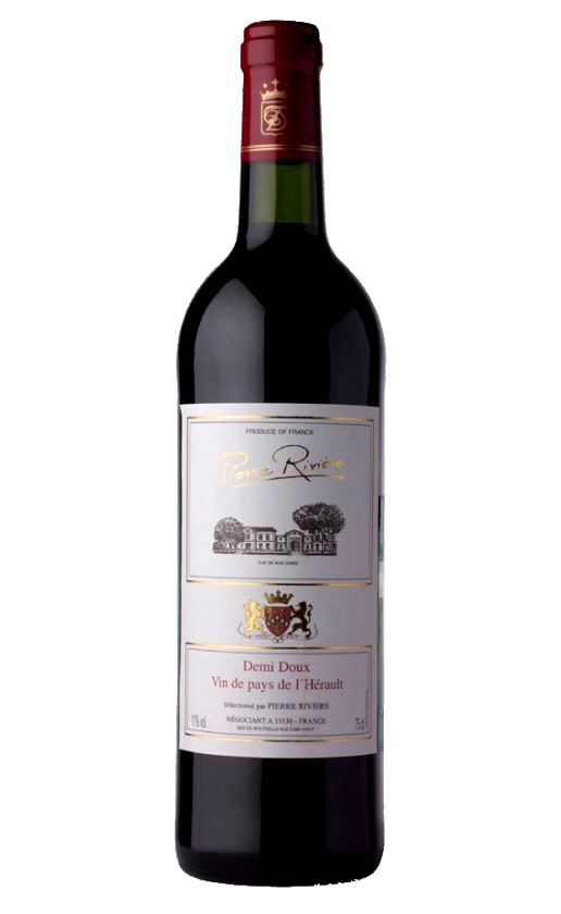 Wine Pierre Riviere Rouge Demi Doux Languedoc Vdp