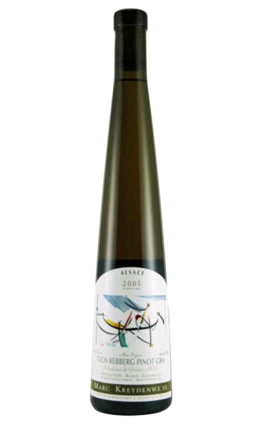 Wine Pinot Gris Clos Rebberg Alsace Vendanges De Noel 2005