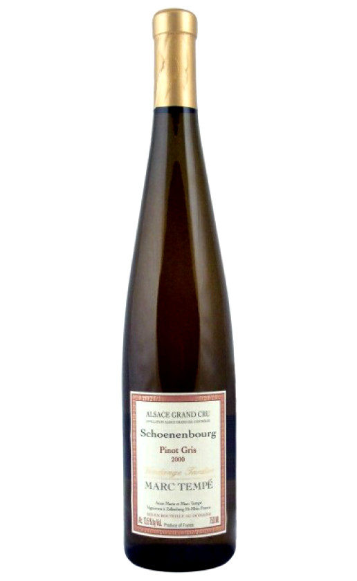 Wine Pinot Gris Schoenenbourg Grand Cru Vendanges Tardives 2000