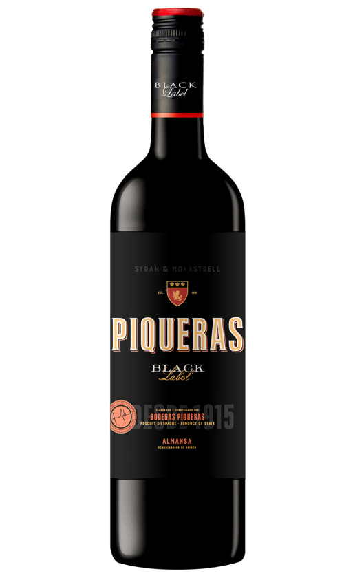 Wine Piqueras Black Label Almansa 2019