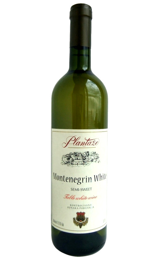 Wine Plantaze Montenegrin White Semi Sweet