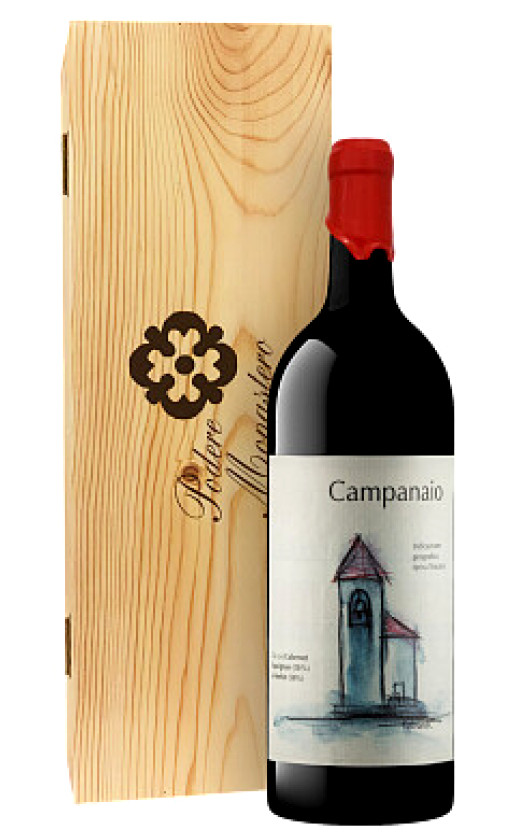 Wine Podere Monastero Campanaio Toscana 2019 Wooden Box