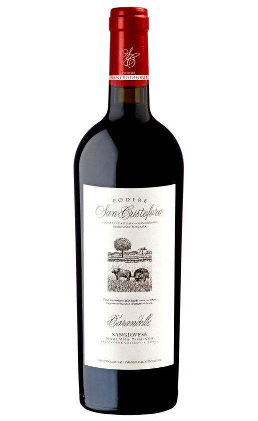 Wine Podere San Cristoforo Carandelle Maremma Toscana 2013