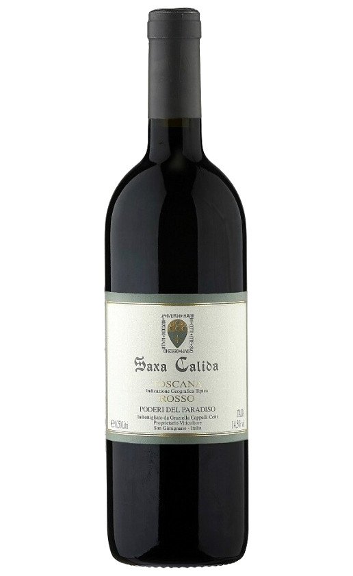 Wine Poderi Del Paradiso Saxa Calida Rosso Toscana 2018
