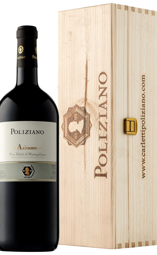Вино Poliziano Asinone Nobile di Montepulciano 2018 wooden box