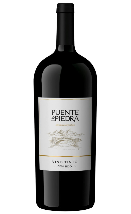 Wine Puente De Piedra Tinto Semi Seco