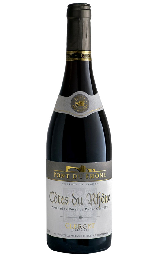 Wine Raoul Clerget Pont Du Rhone Cotes Du Rhone 2017