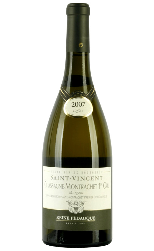 Wine Reine Pedauque Saint Vincent Chassagne Montrachet 1Er Cru Morgeot 2007
