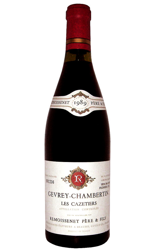 Wine Remoissenet Pere Fils Les Cazetiers Gevrey Chambertin 1 Er Cru 1989