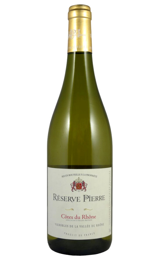 Вино Reserve de Pierre Cotes du Rhone Blanc 2019