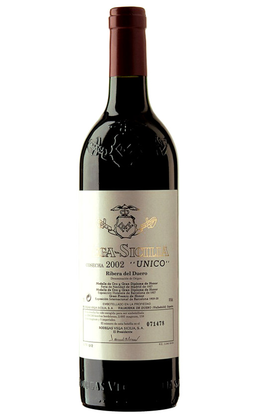 Вино Ribera del Duero Vega-Sicillia Unico 2002
