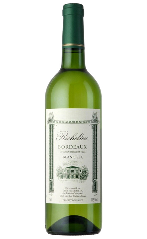 Wine Richelieu Blanc Sec Bordeaux