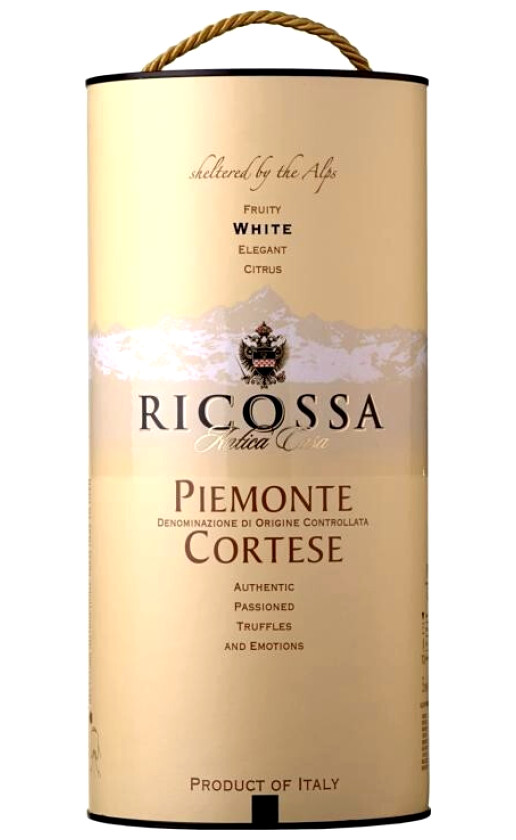 Wine Ricossa Cortese Piemonte Bag In Tube