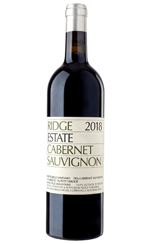 Вино Ridge Estate Cabernet Sauvignon 2018