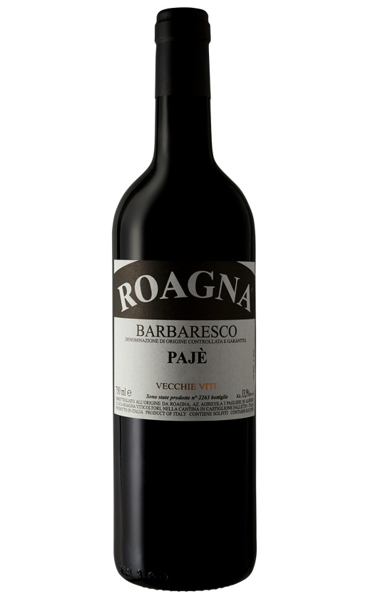 Wine Roagna Barbaresco Paje Vecchie Viti 2014
