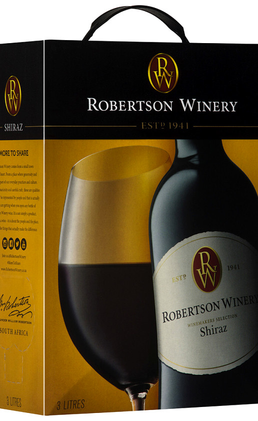 Вино Robertson Winery Shiraz 2018 bag-in-box