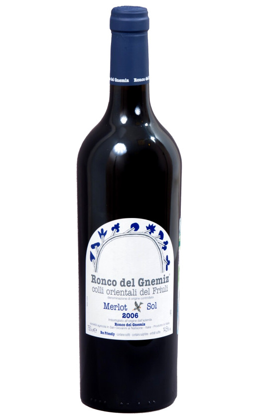 Wine Ronco Del Gnemiz Merlot Sol 2006