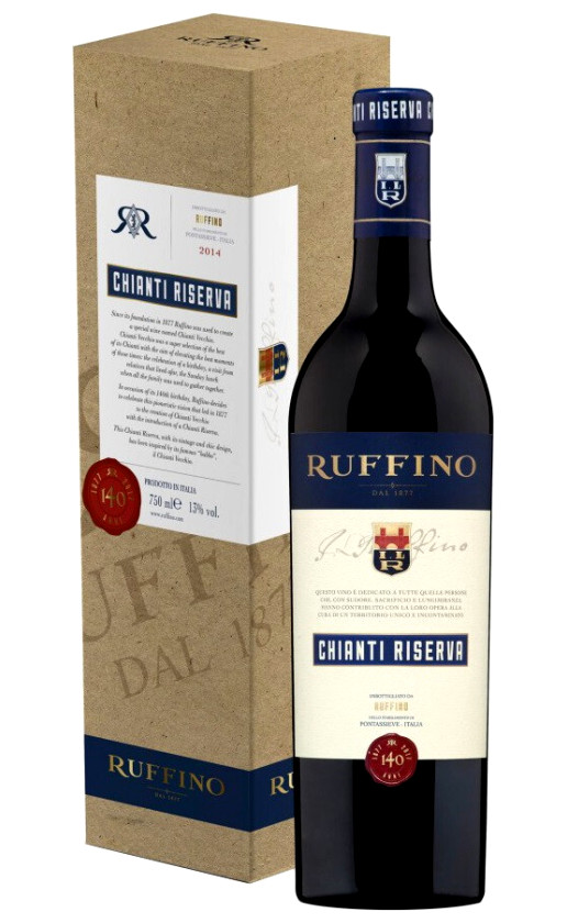 Вино Ruffino Chianti Riserva 2015 gift box