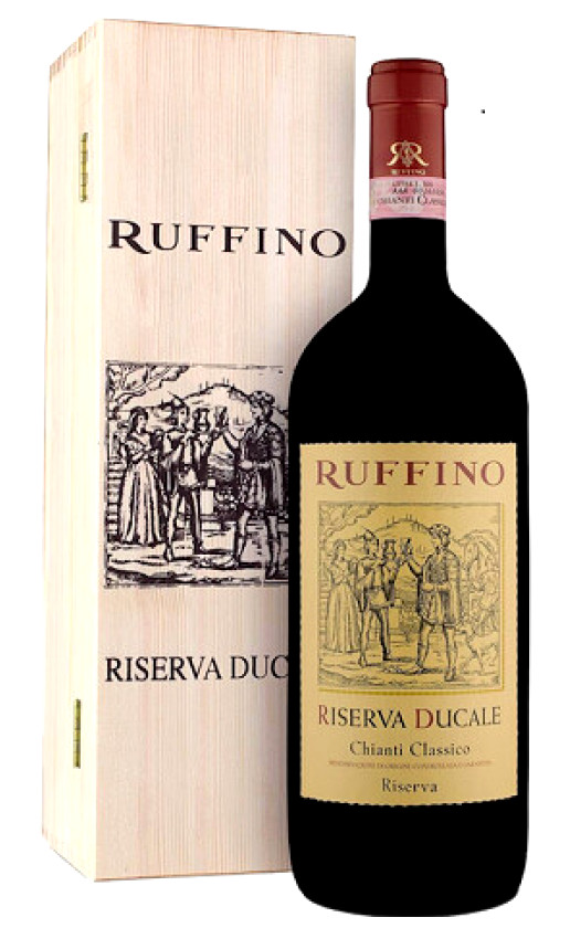 Вино Ruffino Riserva Ducale Chianti Classico Riserva 2015 wooden box