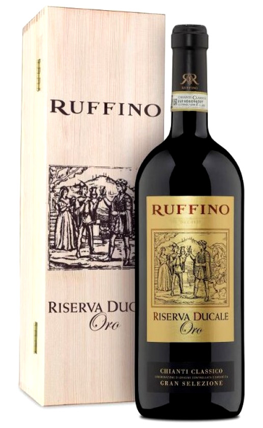 Wine Ruffino Riserva Ducale Oro Chianti Classico Riserva 2013 Wooden Box