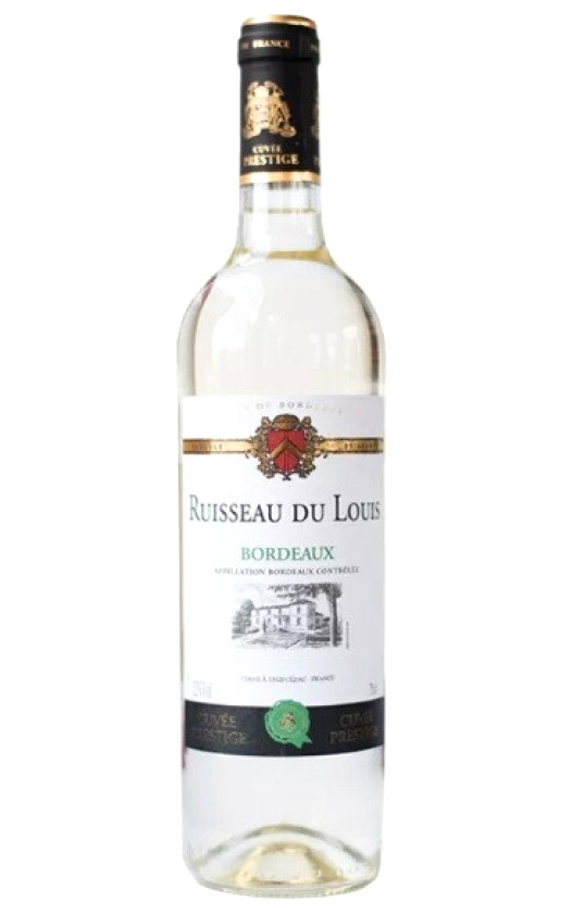 Wine Ruisseau Du Louis Cuvee Prestige Blanc Bordeaux 2017