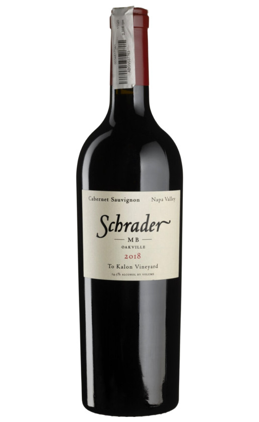 Вино Schrader MB Cabernet Sauvignon 2018