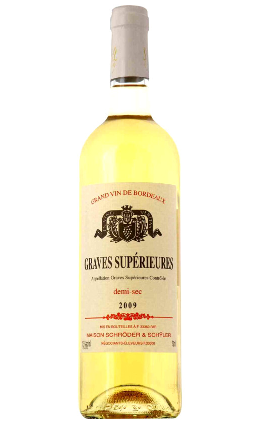 Вино Schroder Schyler Graves Superieures 2009
