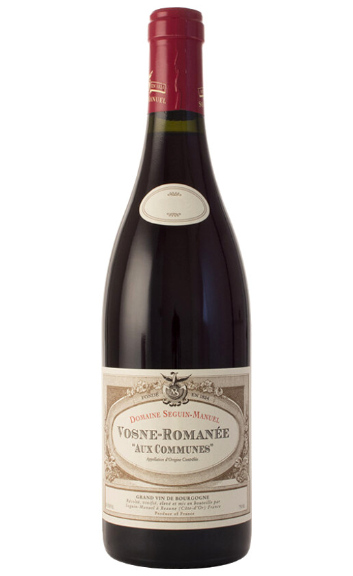 Вино Seguin-Manuel Vosne-Romanee Aux Communes 2015