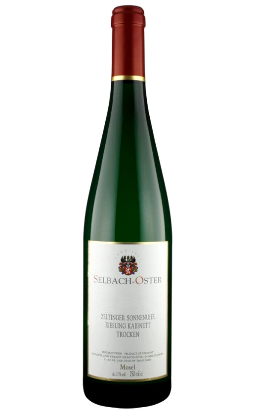 Wine Selbach Oster Zeltinger Sonnenuhr Riesling Kabinett Trocken 2014