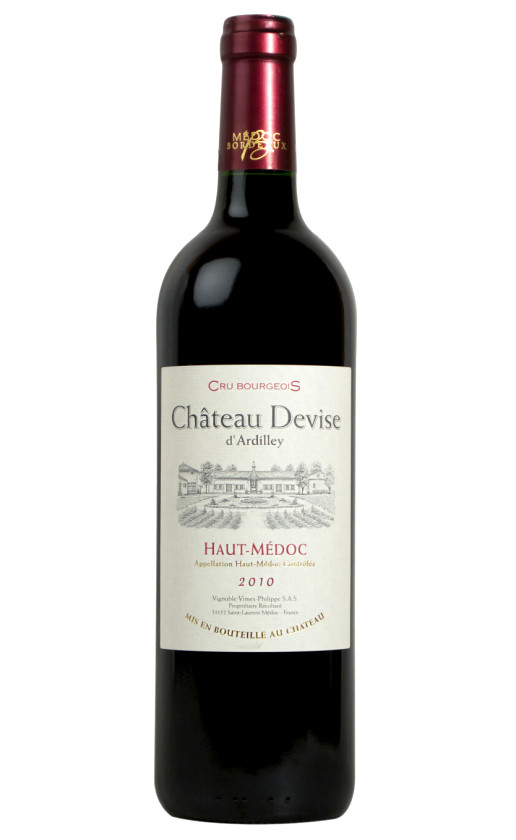 Wine Sichel Chateau Devise Dardilley Haut Medoc 2010