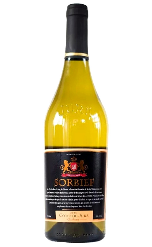 Wine Sorbief Chardonnay Cotes Du Jura 2016