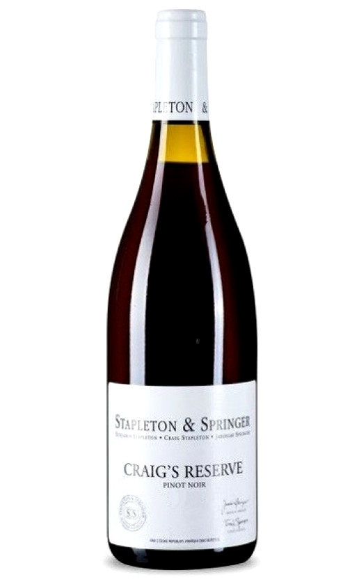 Wine Stapleton Springer Craigs Reserve Pinot Noir 2016