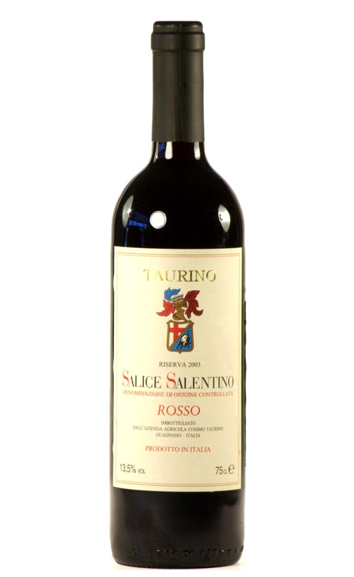 Вино Taurino Salice Salentino Riserva 2003
