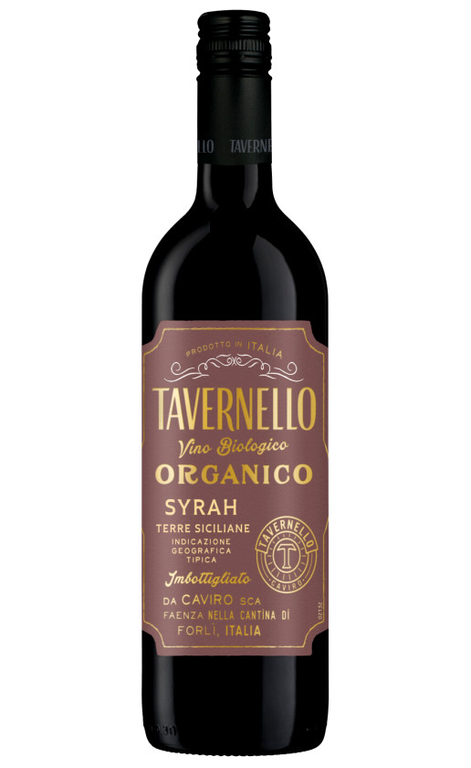 Wine Tavernello Organico Syrah Terre Siciliane 2019
